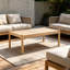 Table basse d'extérieur en bois d'acacia-128965356