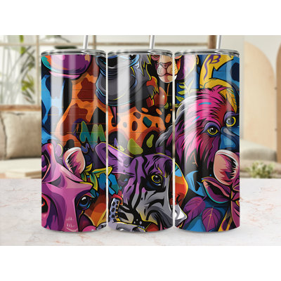 Choose Handmade Tumblers 591 mL Vacuum Insulated Stainless Steel (18/8) Travel Tumbler with Straw