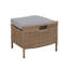 Ensemble de table d'extérieur 5 pièces Acuna toutes saisons avec table d'appoint H 17 po avec plateau en verre et 2 repose-pieds