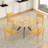 Modern Wooden Blended Linen Yellow Dining Chair-202347710