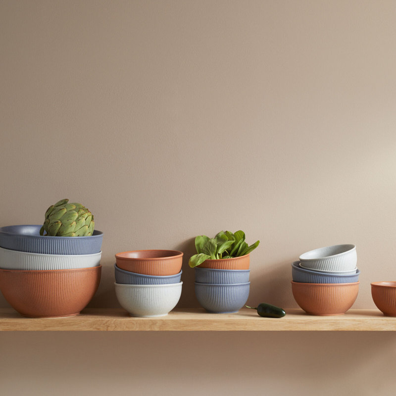 Handmade Stoneware Cereal Bowl, Sky