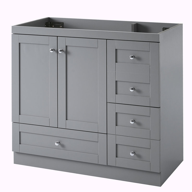 35'' Single Bathroom Vanity Base Only, Gray