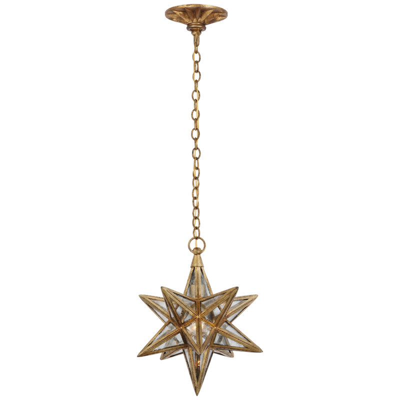 Moravian 1 - Light Pendant, Gilded Iron