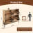 Space-Saving Rattan Shoe Cabinet With 4 Flip-Down Doors – Elegant Narrow Storage For Entryways & Hallways-1358669233