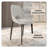Newsom Modern Curved Open-Back Upholstered Dining Chair with Sturdy Iron Metal Legs, Heavy-Duty 440 lb. Weight Capacity - Perfect for Dining Room, Kitchen, or Vanity-30999661-30984027