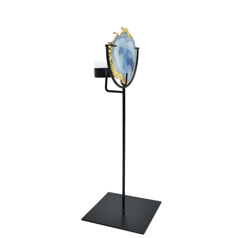 12'' H Tabletop Tealight Holder, Blue