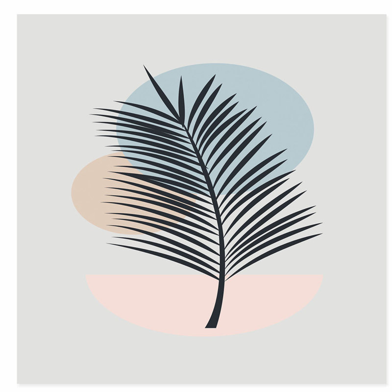 «Botanical Palm Leaf II», reproduction d'art sans cadre, H 12 po x l 12 po