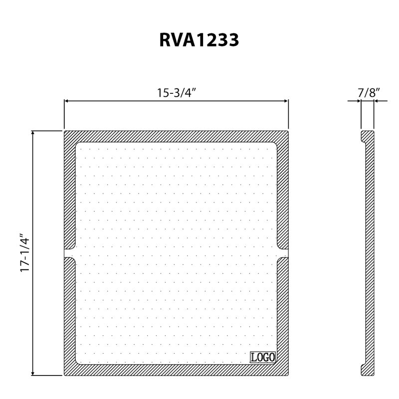 Ruvati 17 x 16 inch Solid Wood Cutting Board for Ruvati Workstation Sinks - RVA1233