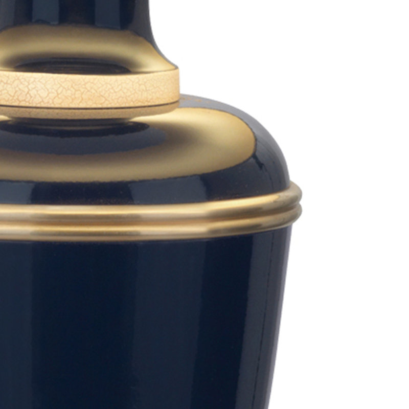 Lampe de table Annika, H 29,5 po x l 17 po x P 17 po, Bleu minuit, Peinture laquée cobalt