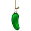 Ornement de 8,5 po en forme de grappe de cornichons de Noël vert mat