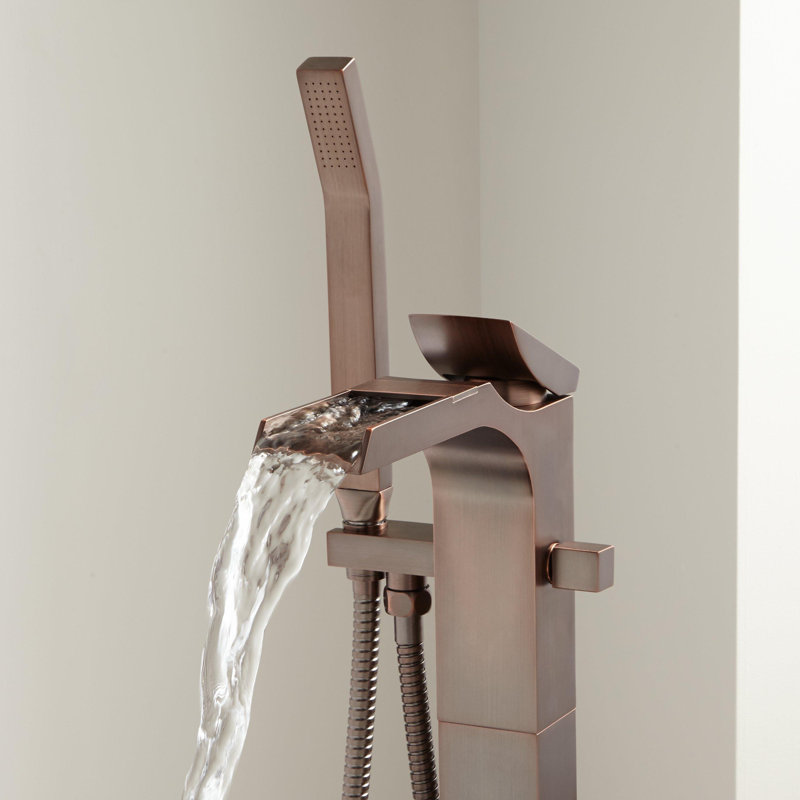 Willis Floor Mounted Waterfall Tub Faucet, Oil Rubbed Bronze
