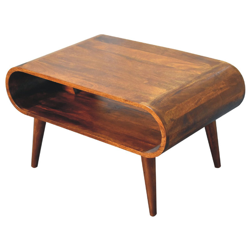 Archambeault Solid Wood Four Leg Coffee Table with Storage