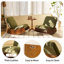 Rocking Chair Corduroy Fabric Upholstered Tall Back Glider Rocker Rocking Accent Chair Comfy Single Sofa Side Chair for Living Room Bedroom Hotel, Bedroom-1540339793