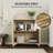 Small Sideboard Buffet Cabinet, Farmhouse Wood Kitchen Cabinet with Adjustable Shelf & 2 Doors, Space-Saving Coffee Bar Station for Dining Room/Living Room/Apartments-823662936