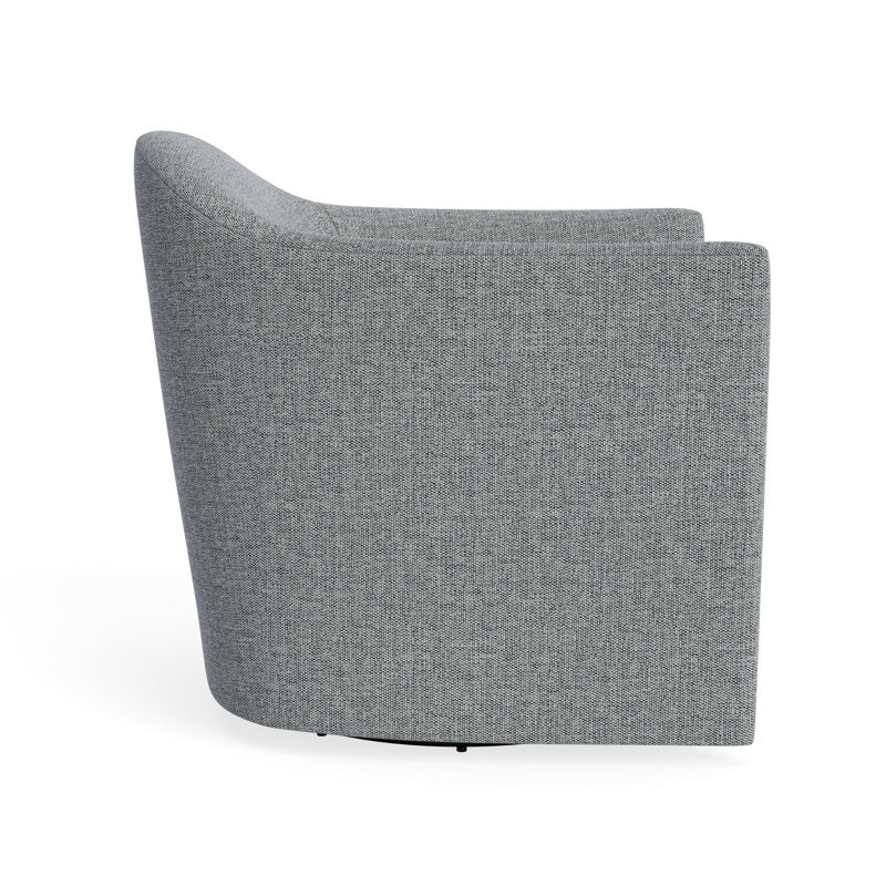 MTO - About Face Swivel Lounge Chair, Kvadrat Guest Gray Blue