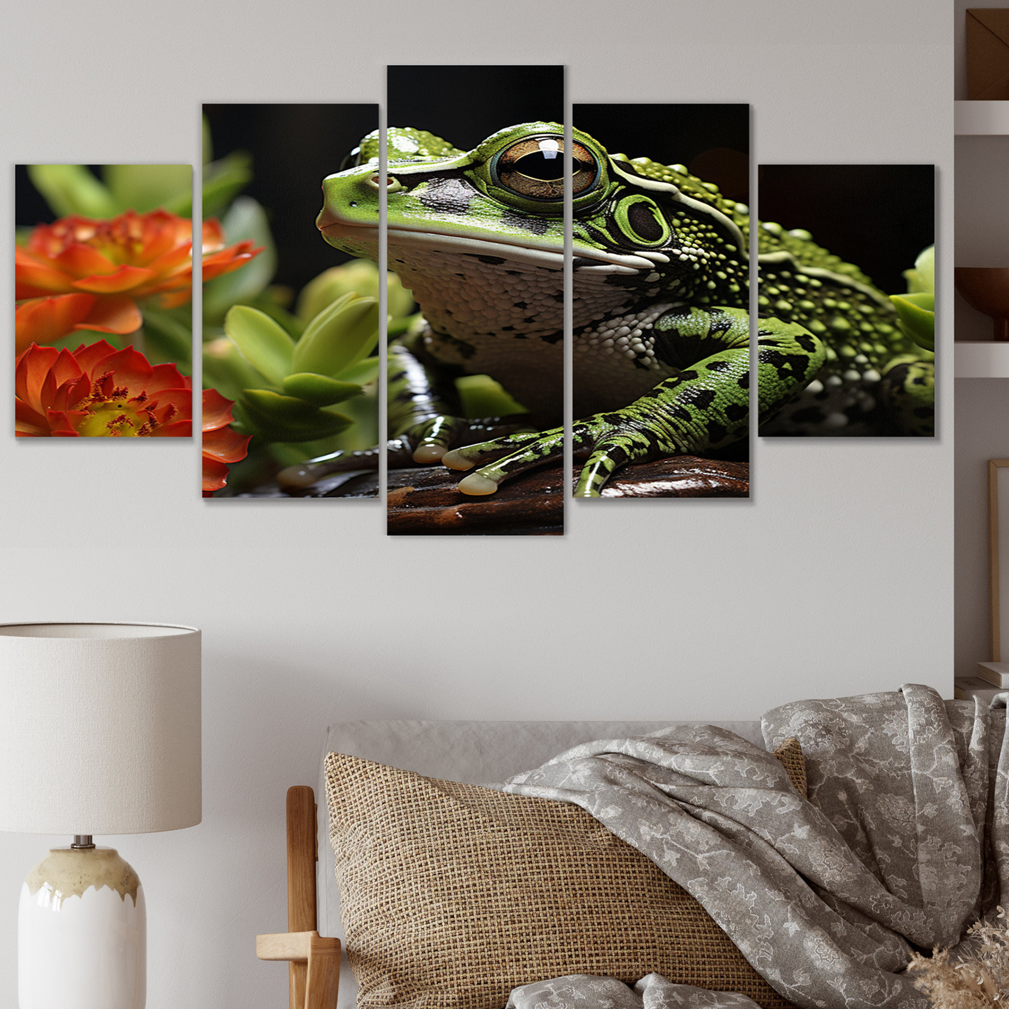 Design Art Frog Amphibian Serenade - Animals Metal Wall Art Set | Wayfair