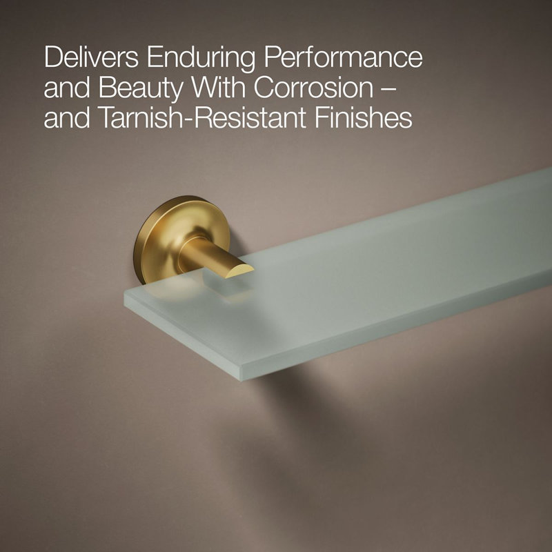 Purist® Recessed Wall SHelf, Matte Gold