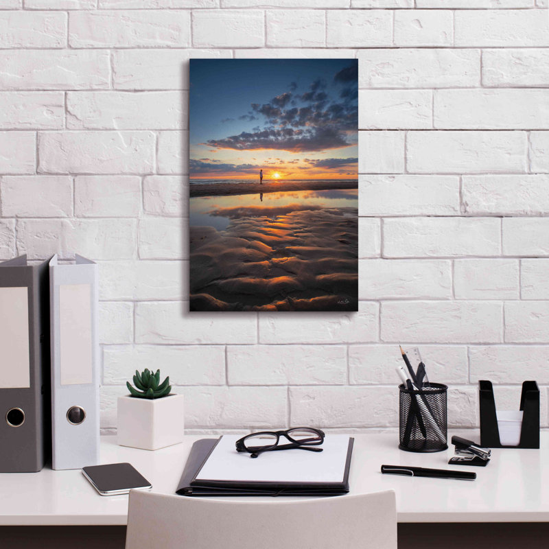 Collin Peaceful Sunset par Martin Podt - reproduction d'art sur toile tendue, H 18 po x l 12 po x P 0,75 po