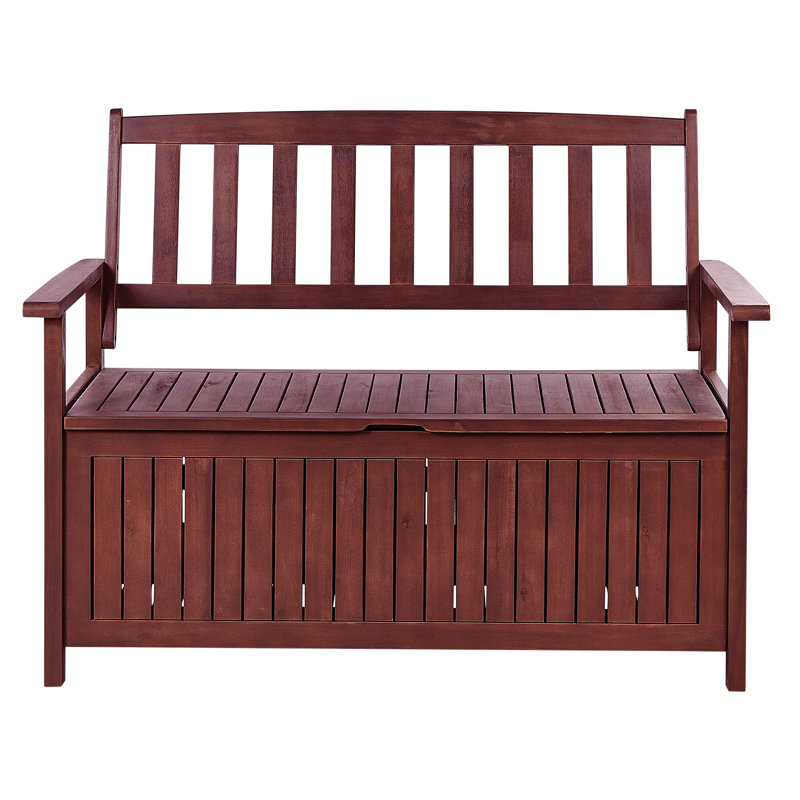 Esperance Solid Wood Acacia Outdoor Bench, Mahogany Brown