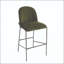 Ensemble de 2 tabourets de bar en métal bronze antique avec siège en tissu vert-1425209398
