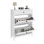  Armoire de rangement pour chaussures 16 paires avec tiroir