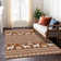 Machine Washable Indoor/Outdoor Christmas Reindeers Xhevrie Fern Rug