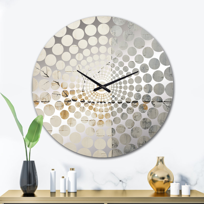 Nature Split - Abstract Shapes Wall Clock, Extra Large