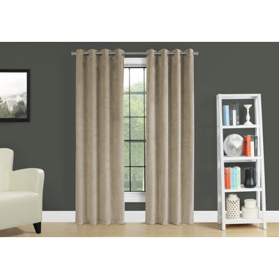 Curtain Panel, 2Pcs Set, Room Darkening, Grommet, Living Room, Bedroom, Kitchen, Contemporary, Modern