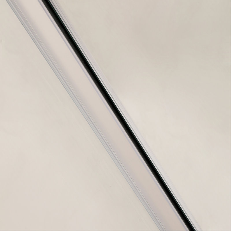 Shower Door 48" W X 76"H Single Sliding Bypass Shower Enclosure, 5/16 In. (8Mm), Brushed Silver