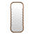 31.4X1.4X74" Oversized Wooden Floor Mirror With Unique Brown Frame