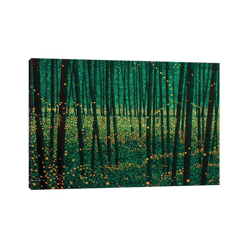 Lightning Bugs - Wrapped Canvas Print, 20.32 cm H x 30.48 cm W