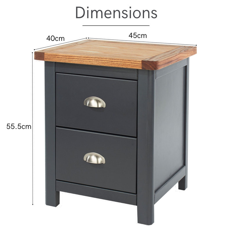 Sartin 45cm W Bedside Table