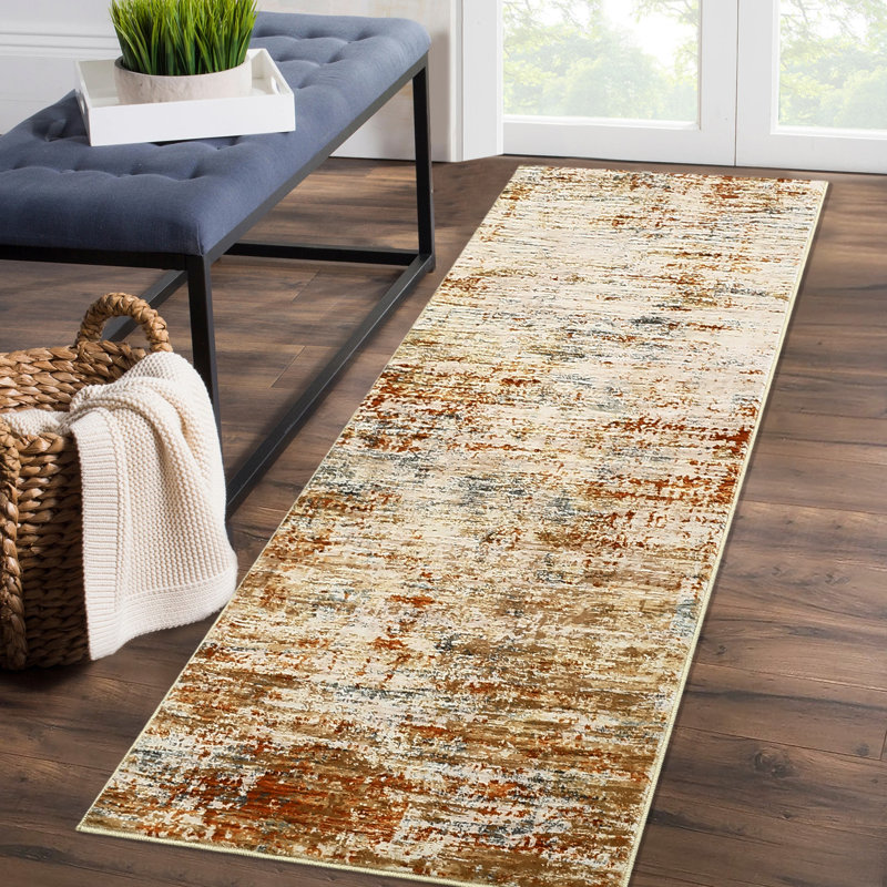 Modern Abstract Area Rug Machine Washable Rug Stain Resistant Easy Cleaning With Non-Slip Backing Soft Touch Folding Low Pile Floor Cover For Home Decor