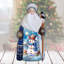 Happy Snowman Santa Wood Carved Masterpiece Figurine By G. Debrekht