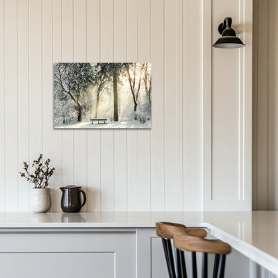 Art mural sur toile grand arbre d'hiver