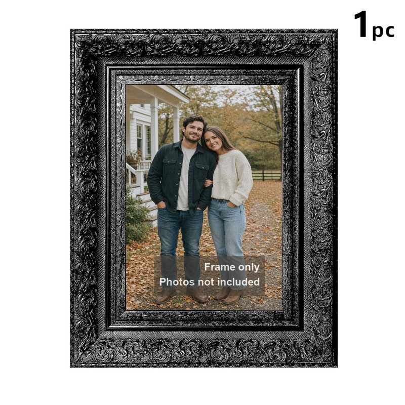 Black 3 PCS 11" x 14" Decorative Picture Frame with Lightweight PS Frame, 11" W x 14" H, Black, 1