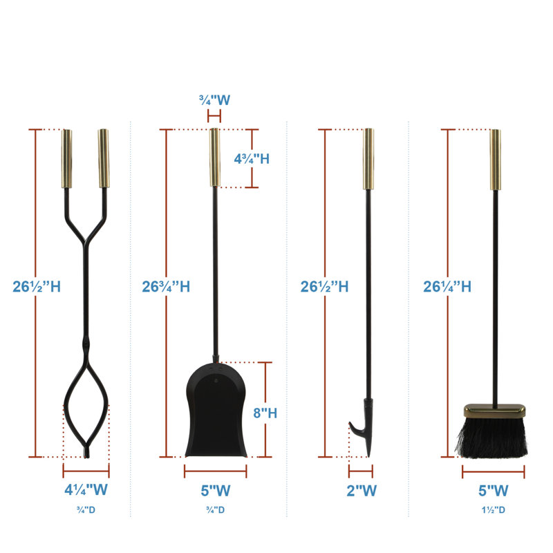 Bonnett Iron Fireplace Tool Set