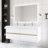 60'' Wall-Mounted Double Bathroom Vanity With Integrated Composite Top-1728055842