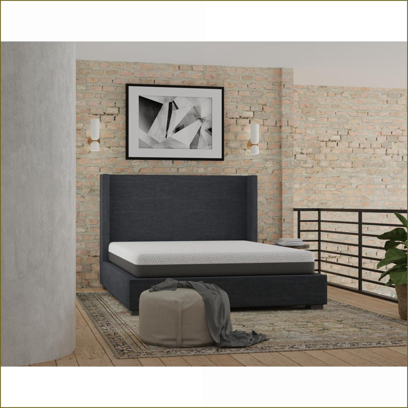 Matelas 10 po pleine fermeté moyenne avec tissu de refroidissement à changement de phase | Certifié CertiPUR-US | Mousse | Blanc cassé + gris clair