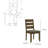 Wooden Ladder Back Dining Chairs, Knotty Nutmeg & Brown
