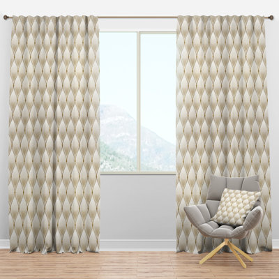 Rideau Mid-Century - Rideau simple avec passe-tringle