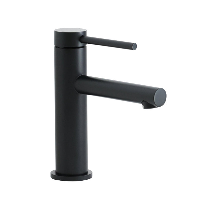 Metro Soho Thin Bathroom Faucet - Single Hole - 7" Brass, Matt Black