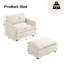 Fauteuil en velours côtelé avec repose-pieds Redenius-91901459