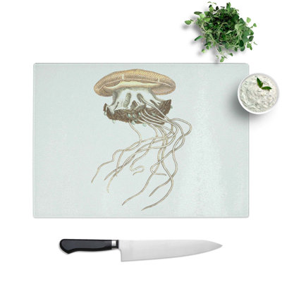 Tempered Glass Crown Jellyfish Chopping Board