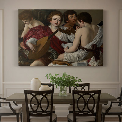 Les Musiciens-Caravage-Toile tendue avec châssis-c. 1595