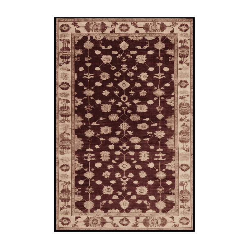 Tapis noir surteint lavable à la machine, Rectangulaire 7 pi x 10 pi