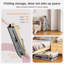 Machine de Pilates Reformer pour l'entraînement à domicile, équipement de Pilates pliable avec ressorts en alliage de haute résistance pour débutants, jusqu'à 330 lb, beige