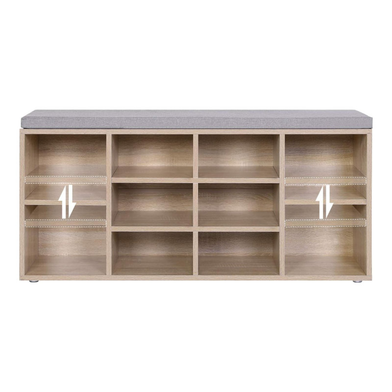 10 Pair Shoe Storage Bench