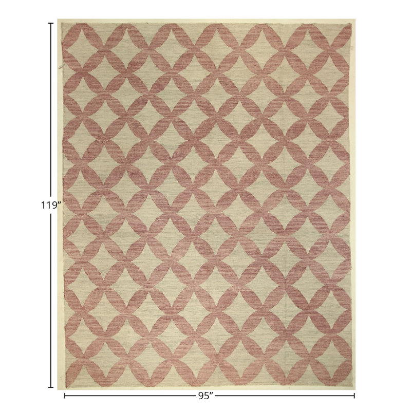 Geometric Area Rug in Purple