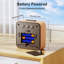 Digital Wood Electric Alarm Tabletop Clock Natural Wood